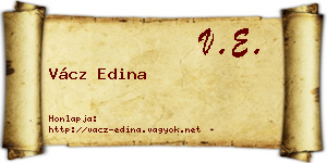 Vácz Edina névjegykártya